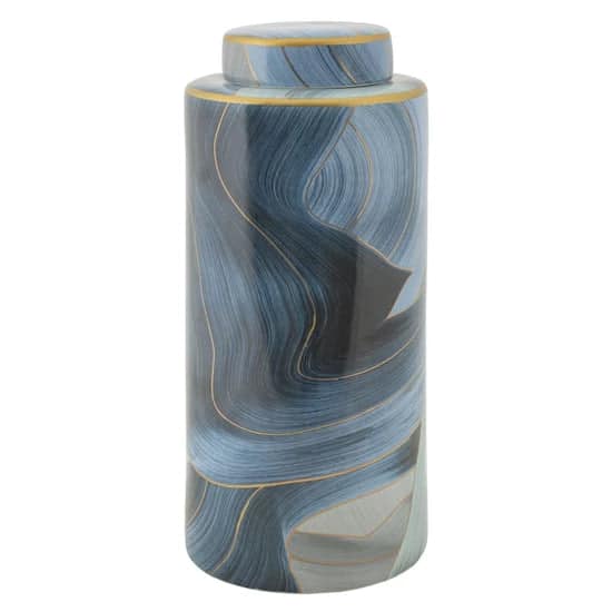 Blue elegáns kerámia váza kék/arany ø 15x34 cm Blue elegáns kerámia váza kék/arany ø 15x34 cm