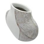 Hoka ívelt váza mázas fehér 35X13,5X37,5 cm