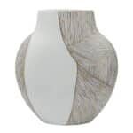 Hoka ívelt váza mázas fehér 35X13,5X37,5 cm