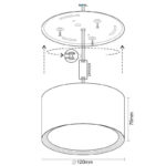 LED fény 17W 4000K / SMD / BK - LPL524B