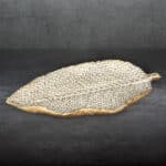 Molly levél formájú dísztál Arany 29x16x3 cm