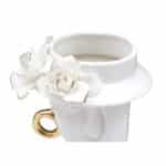 Női elegáns porcelán váza fehér/arany 15x13.3x23.5 cm