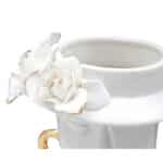 Női elegáns porcelán váza fehér/arany 15x13.3x23.5 cm