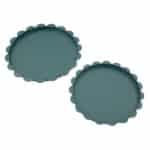 Greenes kerek tál 2db-os szett kékeszöld Ø 33X2-27,5X2 cm