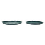 Greenes kerek tál 2db-os szett kékeszöld Ø 33X2-27,5X2 cm
