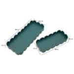 Greenes téglalap alakú tál 2db-os szett kékeszöld 40X16,5X4,5-29X12X4,5 cm