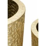 Tripple váza fémből 3 db-os szett arany ø 50,8x114,9-40x92,7-29,8x70,5 cm