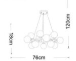 UNIVERSO Függeszték 15xG9 max.10w D760x180x1200mm IP20 Óarany