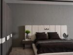 Monaco franciaágy 180x200cm ágyneműtartó és matrac nélkül falpanellel