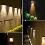 Solar fali lámpa 5V 0.8w 30lm 6500k IP65 fekete 142x80x73mm
