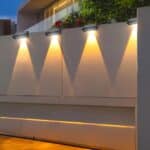 Solar fali lámpa 5V 0.8w 30lm 6500k IP65 fekete 142x80x73mm