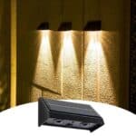 Solar fali lámpa 5V 0.8w 30lm 6500k IP65 fekete 142x80x73mm