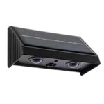 Solar fali lámpa 5V 0.8w 30lm 6500k IP65 fekete 142x80x73mm
