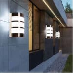 Kültéri fali lámpa 1xE27 max.11w IP44 króm/fehér 165x90x210mm 5év