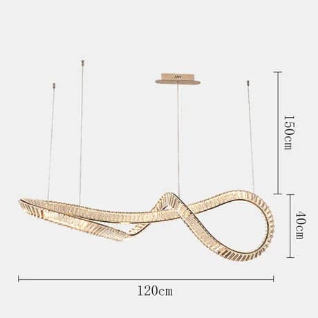 AMARO Krom Kristály függőcsillár 120cm