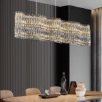 AISA LOW Arany Kristály függőlámpa 120cm