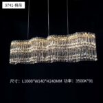 AISA LOW Arany Kristály függőlámpa 120cm