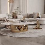 Glam Gold Ball Dohányzóasztal Szett