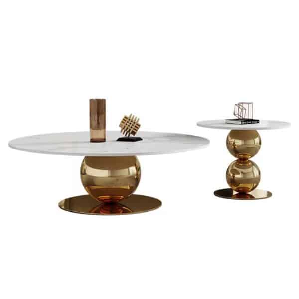 Glam Gold Snow Dohányzóasztal Szett